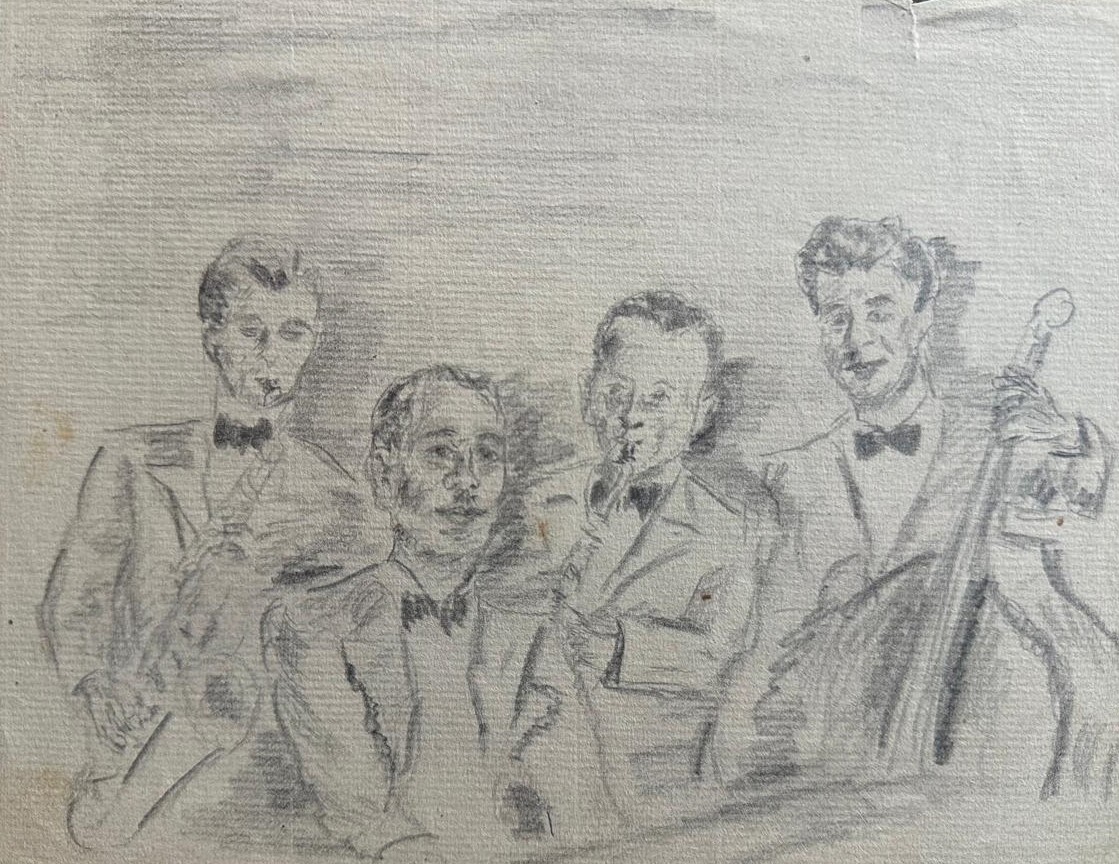 O Quarteto de Jazz no Kurhaus (Bad Dürrheim) Anos 50