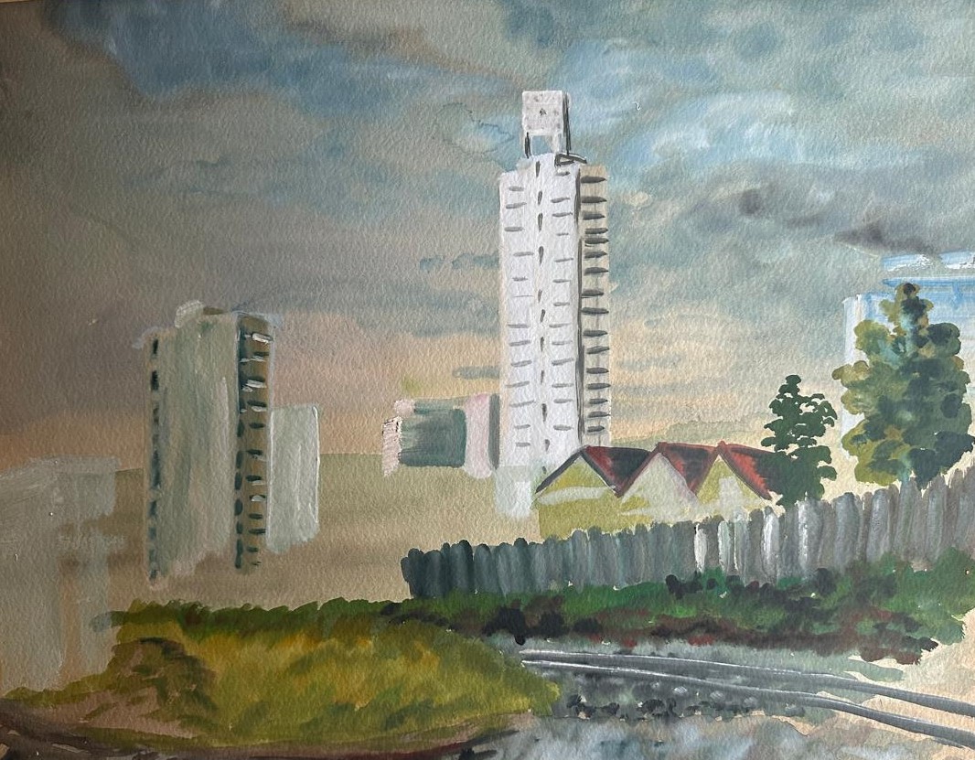 Vista Além dos Trilhos